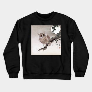 Moon and Owl by Koson Ohara Crewneck Sweatshirt